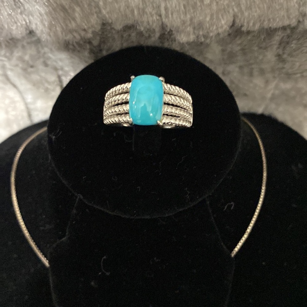 Sterling Silver Native American Ring And Necklace… - image 3